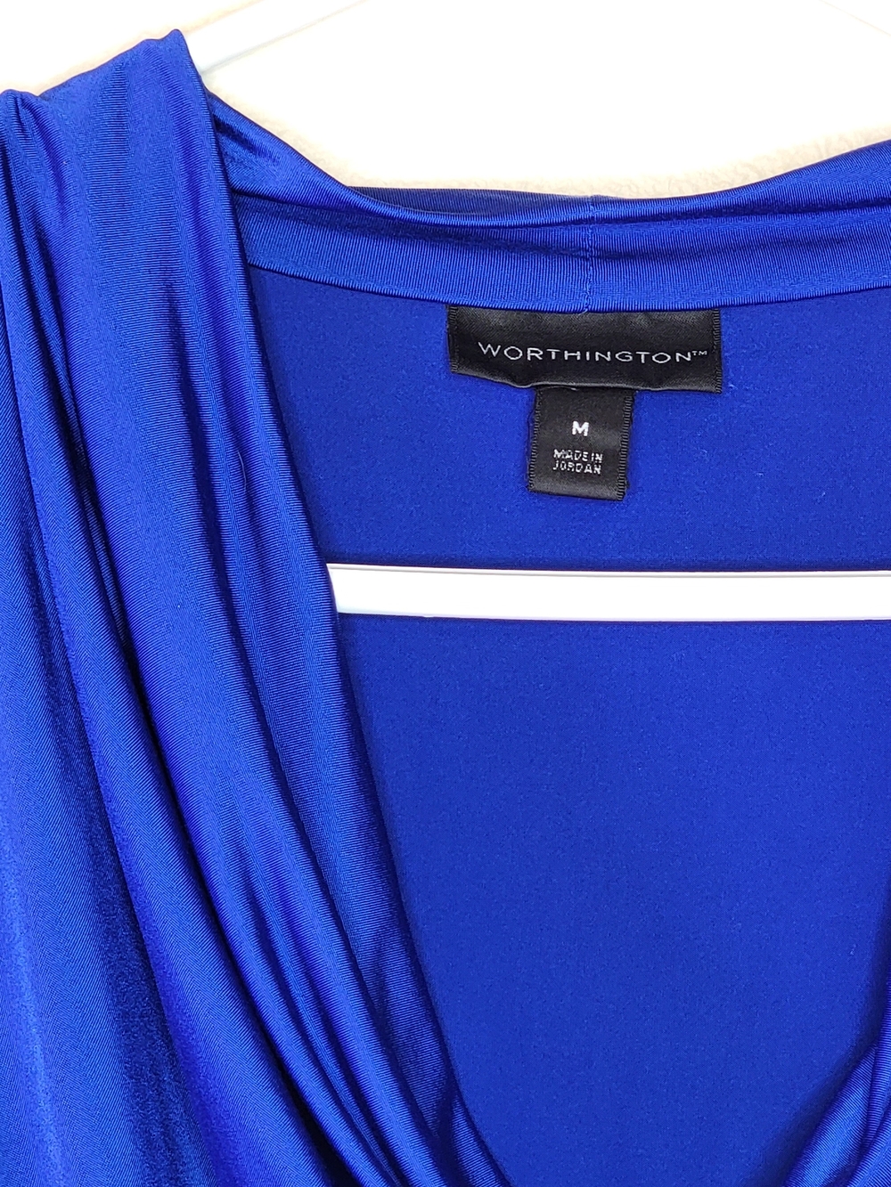 Worthington Cowl Neck Sleeveless Top in Royal Blue Lightweight Size Medium - Picture 5 of 6